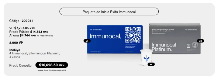 Paquete de Inicio Éxito Immunocal
