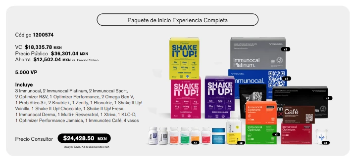 Paquete de Inicio Experiencia Completa