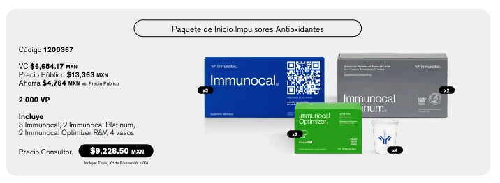 Paquete de Inicio Impulsores Antioxidantes